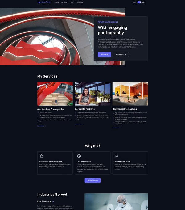 website design example 1 of website created for client