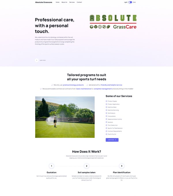 website design example 2 of website created for client